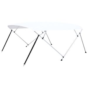vidaXL 4-Bow Bimini Top Wei&szlig; 243x(230-244)x137 cm