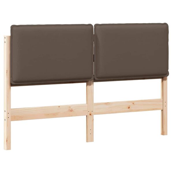 vidaXL Gepolstertes Kopfteil Nat&uuml;rlich und Hellgrau 120 cm