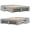 vidaXL Bettgestell Betongrau 120x190 cm Holzwerkstoff