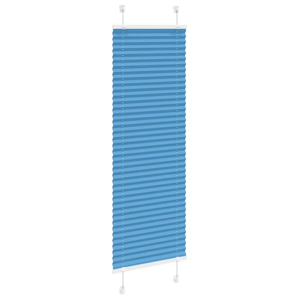 vidaXL Plissee Blau 40x100 cm Stoffbreite 39,4 cm Polyester