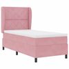 vidaXL Boxspringbett mit Matratze Rosa 200 x 100 cm Polyester
