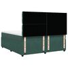 vidaXL Boxspringbett mit Matratze Dunkelgr&uuml;n 200x200 cm Samt