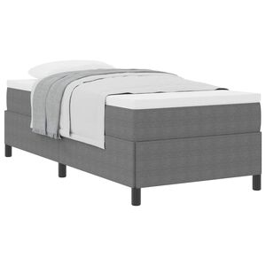 vidaXL Boxspringbett Hellgrau 100 x 200 cm Cordstoff