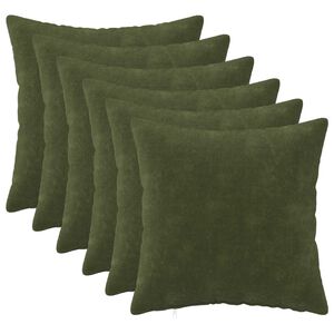 vidaXL Kissenbezug 6 stk. HEERLEN Gr&uuml;n 30 x 30 cm Mikrofaser Fleece
