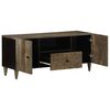 vidaXL TV-Schrank Hellgrau 105x33,5x46 cm Massivholz Mango