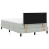 vidaXL Boxspringbett mit Matratze Hellgrau 120 x 200 cm Samt