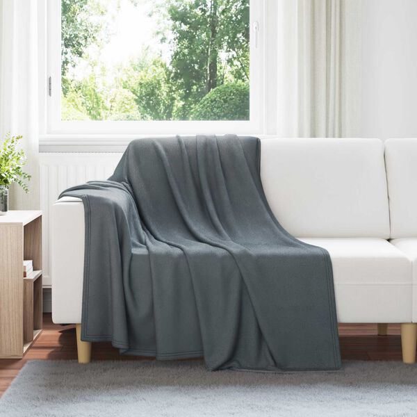 vidaXL Wohndecken 6 pcs Dunkelgrau 200 x 150 cm Fleece