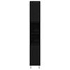 vidaXL Badezimmerschrank mit T&uuml;r Schwarz Eichen-Optik 30 x 30 x 190 cm