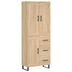 vidaXL Highboard Sonoma-Eiche 69,5x34x180 cm Holzwerkstoff