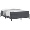 vidaXL Bettrahmen mit Matratze Dunkelgrau 140 x 190 cm Stoff