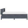 vidaXL Boxspringbett mit Matratze Dunkelgrau 190 x 140 cm Polyester