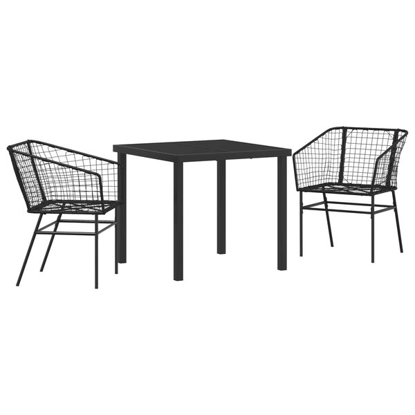 vidaXL Garten Essgruppe 5 pcs Braun Poly-Rattan