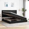 vidaXL Aufbewahrungsbett mit Matratze Schwarz 200 x 200 cm Polyester