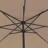 vidaXL Gartenparasol Taupe und Schwarz 295 x 295 x 245 cm