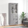 vidaXL Highboard Grau Sonoma 69,5x34x180 cm Holzwerkstoff