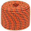 vidaXL Bootsseil Orange 12 mm 50 m Polypropylen