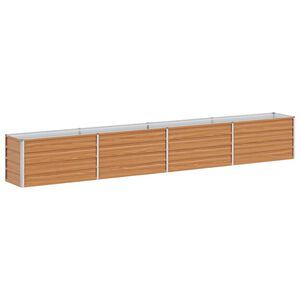 vidaXL Garten-Hochbeet 320x40x45 cm Verzinkter Stahl Silber