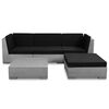 vidaXL 5-tlg. Garten-Lounge-Set mit Auflagen Beton Grau