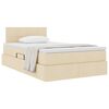 vidaXL Aufbewahrungsbett mit Matratze Creme 120 x 200 cm Holzwerkstoff