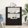 vidaXL Sideboard Schwarz Eichen-Optik 30 x 80 x 90 cm Holzwerkstoff