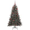vidaXL K&uuml;nstlicher Weihnachtsbaum Gr&uuml;n 150 cm PVC, Plastik und Stahl