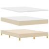 vidaXL Boxspringbett mit Matratze Creme 140 x 200 cm Stoff