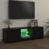 vidaXL TV-Schrank mit LED-Leuchten Schwarz 120x30x36 cm