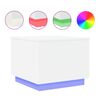vidaXL Couchtisch mit LED-Leuchten Wei&szlig; 50x50x40 cm