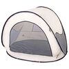 DERYAN Pop-Up-Strandzelt mit Moskitonetz 120x90x80 cm Creme