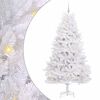 vidaXL K&uuml;nstlicher klappbarer Weihnachtsbaum Wei&szlig; 210 cm PVC und Stahl