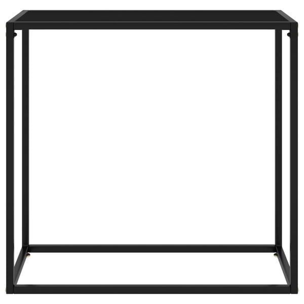 vidaXL Konsolentisch Schwarz 80x35x75 cm Hartglas