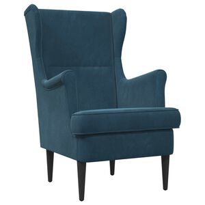 vidaXL Sessel Blau Samt