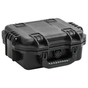 vidaXL Koffer f&uuml;r Flugreise Tragbar Schwarz 30x24,5x12,5 cm PP