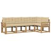 vidaXL Outdoor-Sofagarnitur 5 stk. Wei&szlig; und Beige