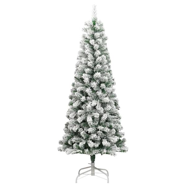 vidaXL K&uuml;nstlicher Weihnachtsbaum Klappbar Beschneit 210 cm