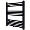 Handtuchheizk&ouml;rper Warmwasser Gerade Schwarz 600x764 mm