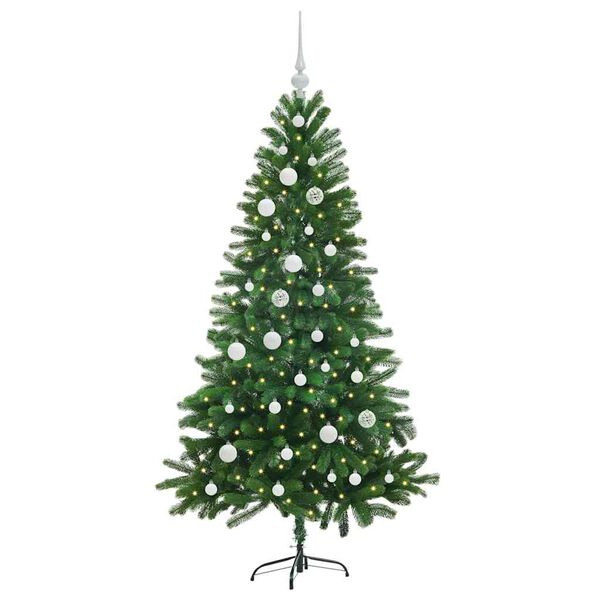 vidaXL Weihnachtsbaum mit 150 LEDs mit St&auml;nder Gr&uuml;n 150 cm PE