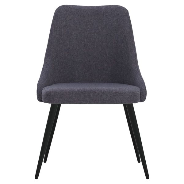 vidaXL Esszimmerst&uuml;hle 2 Stk. Dunkelgrau Stoff