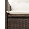 vidaXL 9-tlg. Garten-Essgruppe mit Kissen Braun Poly Rattan