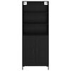 vidaXL Highboard Schwarz Eichen-Optik 69,5 x 34 x 180 cm Holzwerkstoff