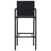 vidaXL Barhocker 4 Stk. Schwarz Poly Rattan