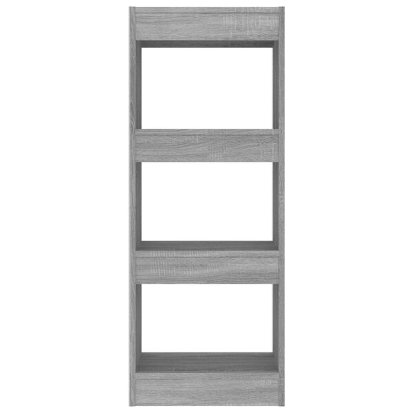 vidaXL B&uuml;cherregal/Raumteiler Grau Sonoma 40x30x103 cm Holzwerkstoff