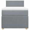 vidaXL Boxspringbett mit Matratze Hellgrau 90x190 cm Stoff