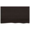 vidaXL Tischplatte Dunkelbraun 100x60x2 cm Massivholz Eiche Behandelt