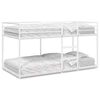 vidaXL Etagenbett ohne Matratze Wei&szlig; 80x200 cm Stahl