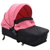 vidaXL 2-in-1 Buggy/Kinderwagen Rosa und Schwarz Stahl