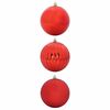 vidaXL Weihnachtskugel-Set 3 pcs Rot Kunststoff
