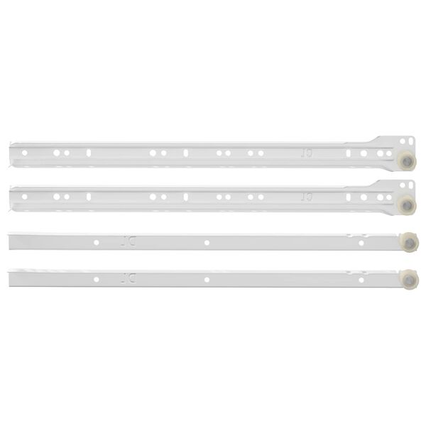 vidaXL Schubladenschiene 55 pcs Wei&szlig; Stahl