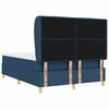 vidaXL Boxspringbett mit Matratze Dunkelgrau 90x190 cm Blau Stoff