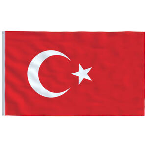 vidaXL Flagge der T&uuml;rkei 90 x 150 cm